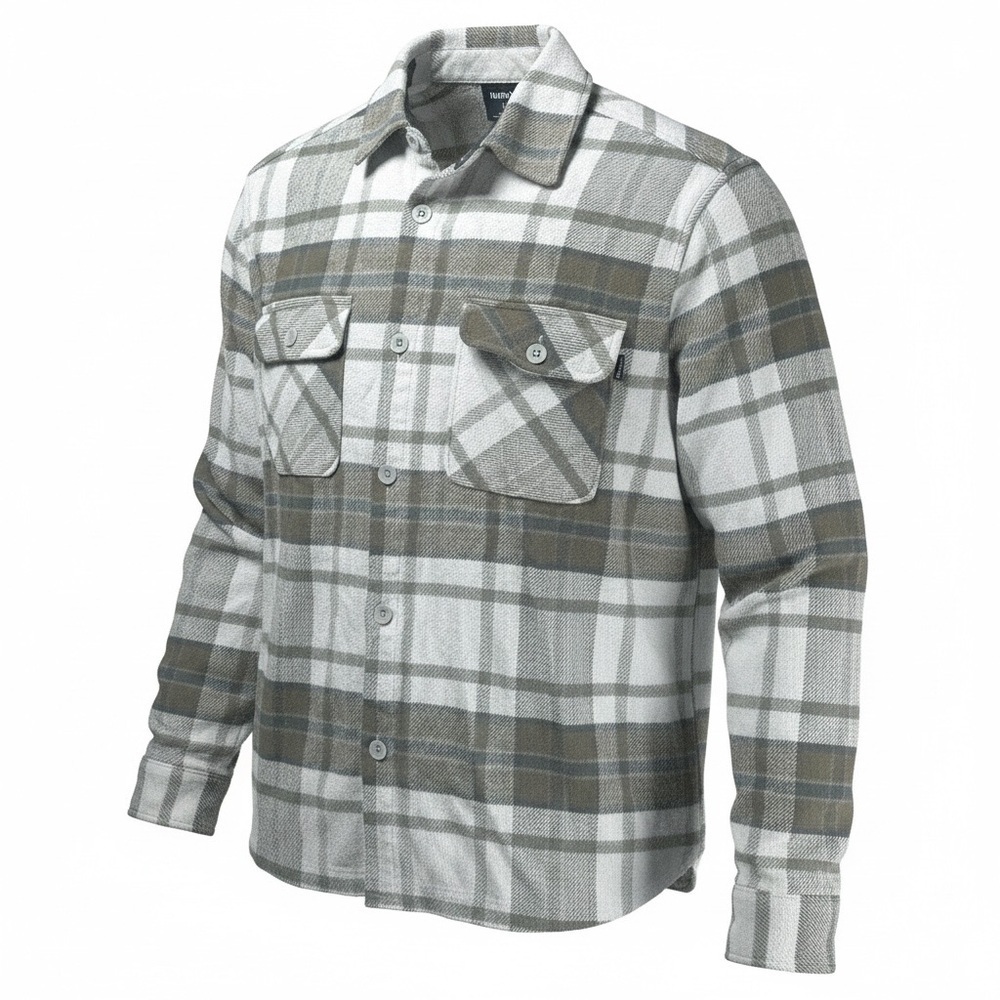 Hurley Button Down Flannel Tan Plaid Size Medium